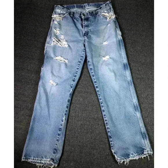 Y2K ripped jeans size 36x32 dickies distressed - Picture 1 of 4